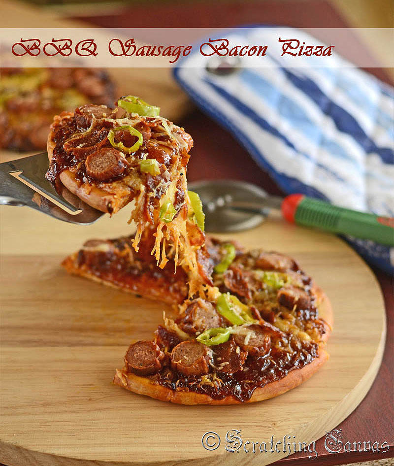 BBQ Sausage & Bacon Pizza