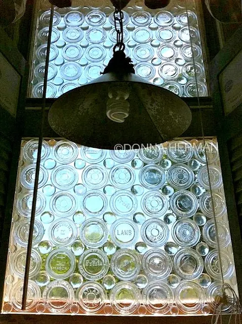 Steampunk glass canning jar lid privacy window - by Donna Herman featured on I Love That Junk