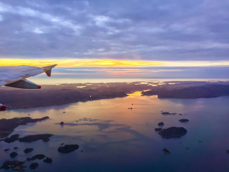 norwegian waters from the plane
