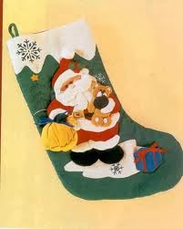Bota Navideña verde con Santa. Bota Navideña verde con Santa.