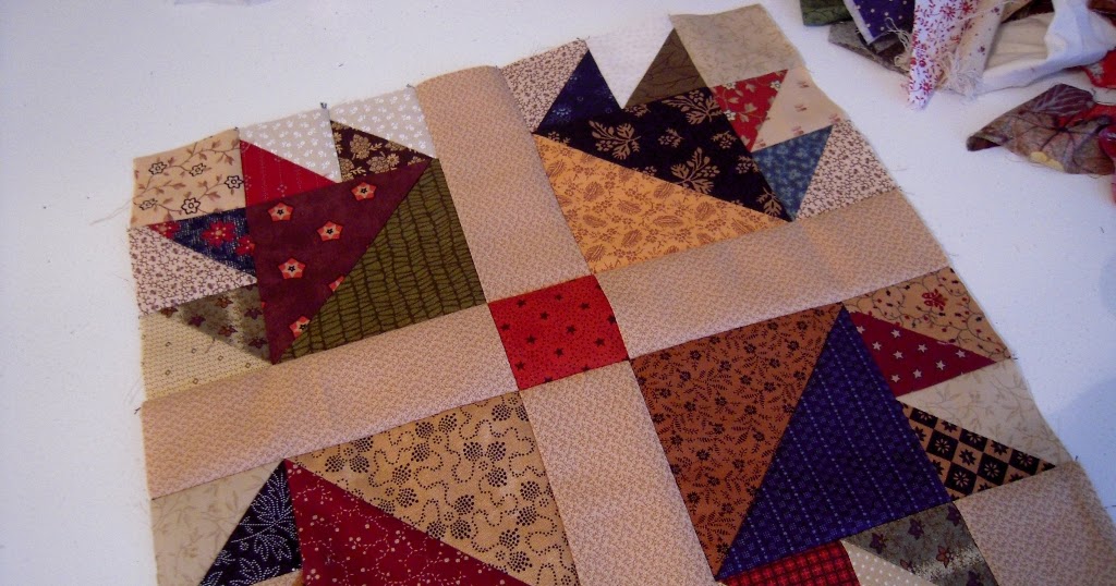Sew Southern Quilts: Bear s Paw Quilt Block 12 inch - I love scrap quilts.