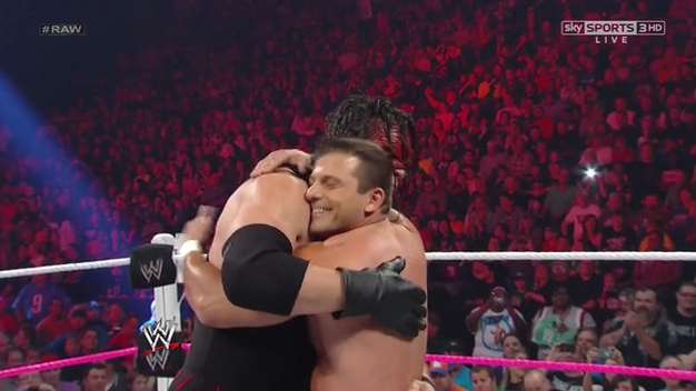 Kane and Matt Striker hug it out