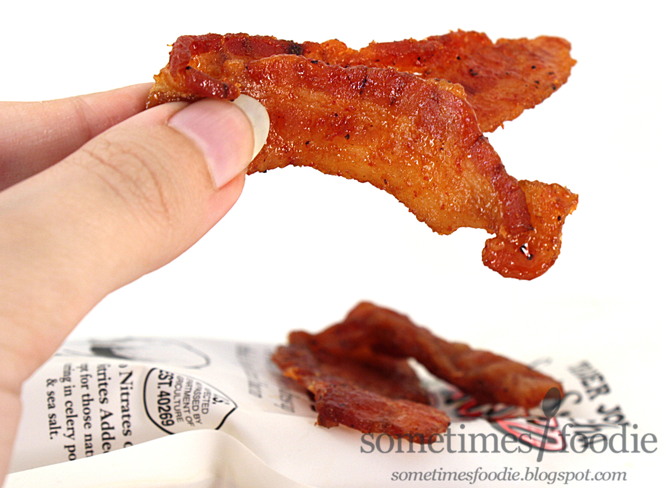Sometimes Foodie Sweet Sriracha Uncured Bacon Jerky Trader Joe’s