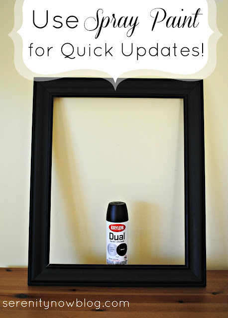 Quick Update: Spray Paint an Old Frame a New Color! via Serenity Now
