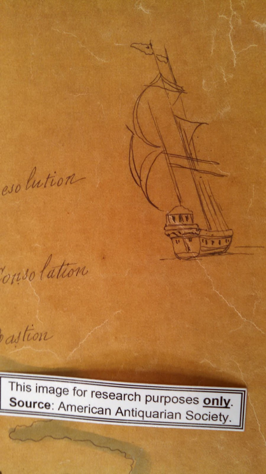 small sketch of a sailing ship