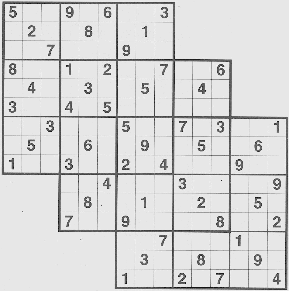 Ridiculous image inside printable samuri sudoku Lucrative image in printable samuri sudoku