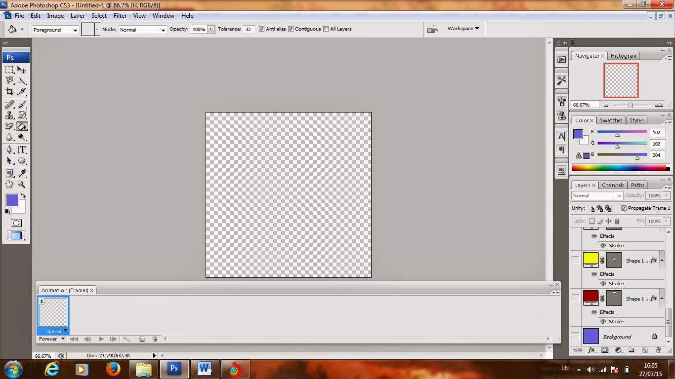 Hendrik Ferdiansyah I 111351041: Cara membuat Animasi Gambar Bergerak