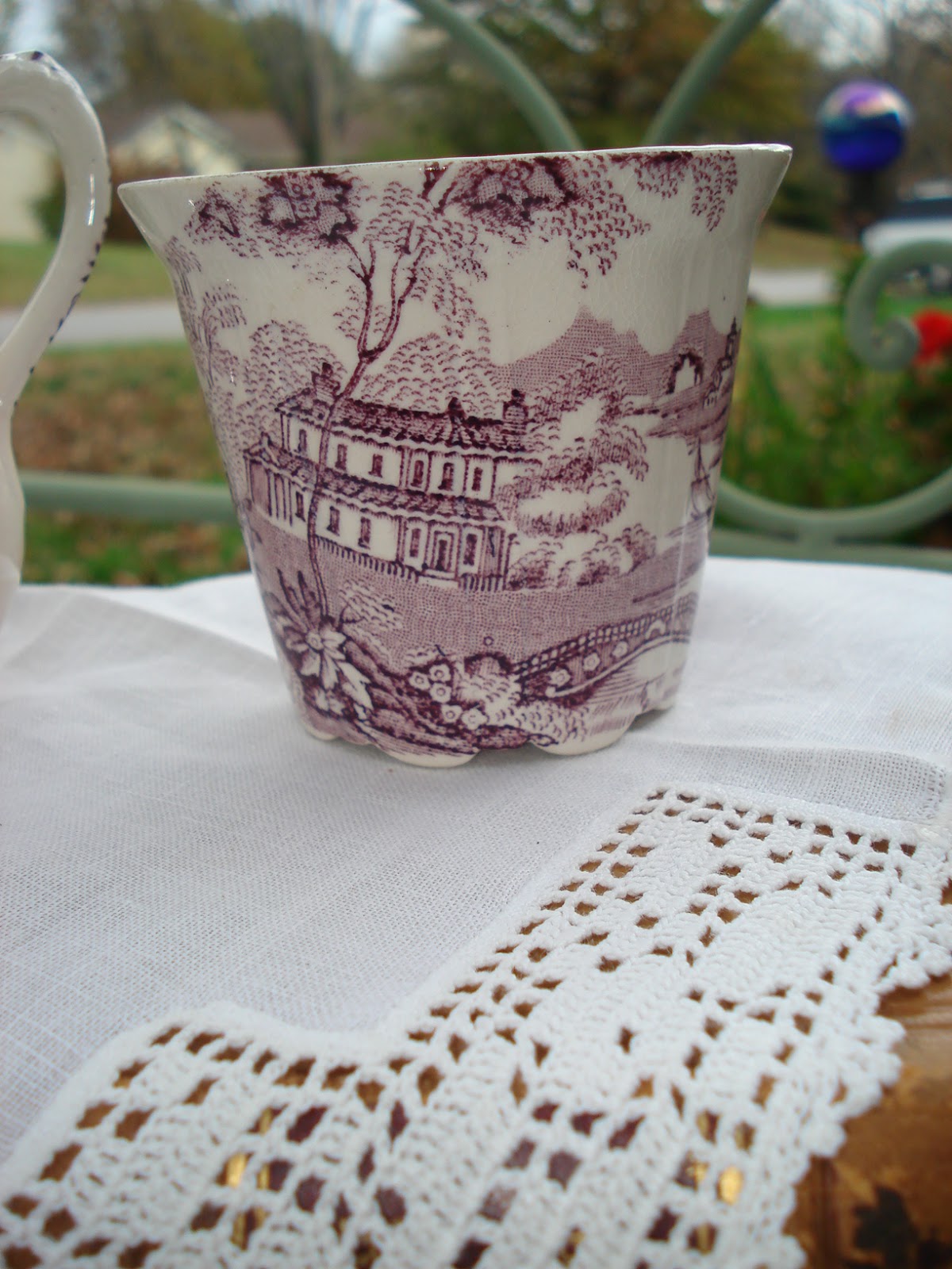 Curtains In My Tree Purple transferware
