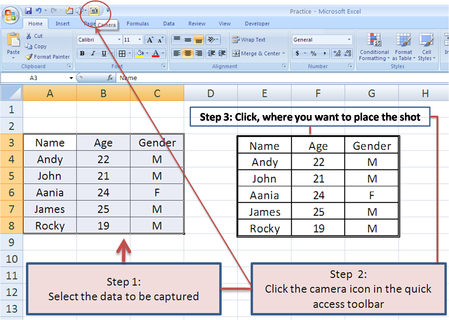 Camera in Excel Awesome Mastering Excel the easy way...