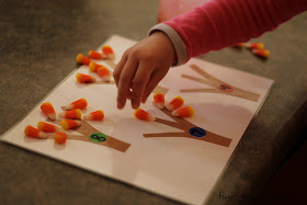 Use candy corn to practice number recognition, counting, and math facts