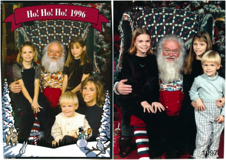 Santa Pictures, 30 Years of Christmas Santa Photos