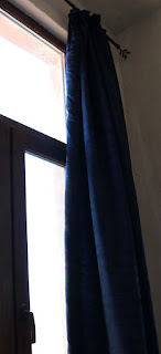 Curtains hung in the bedroom Curtains hung in the bedroom