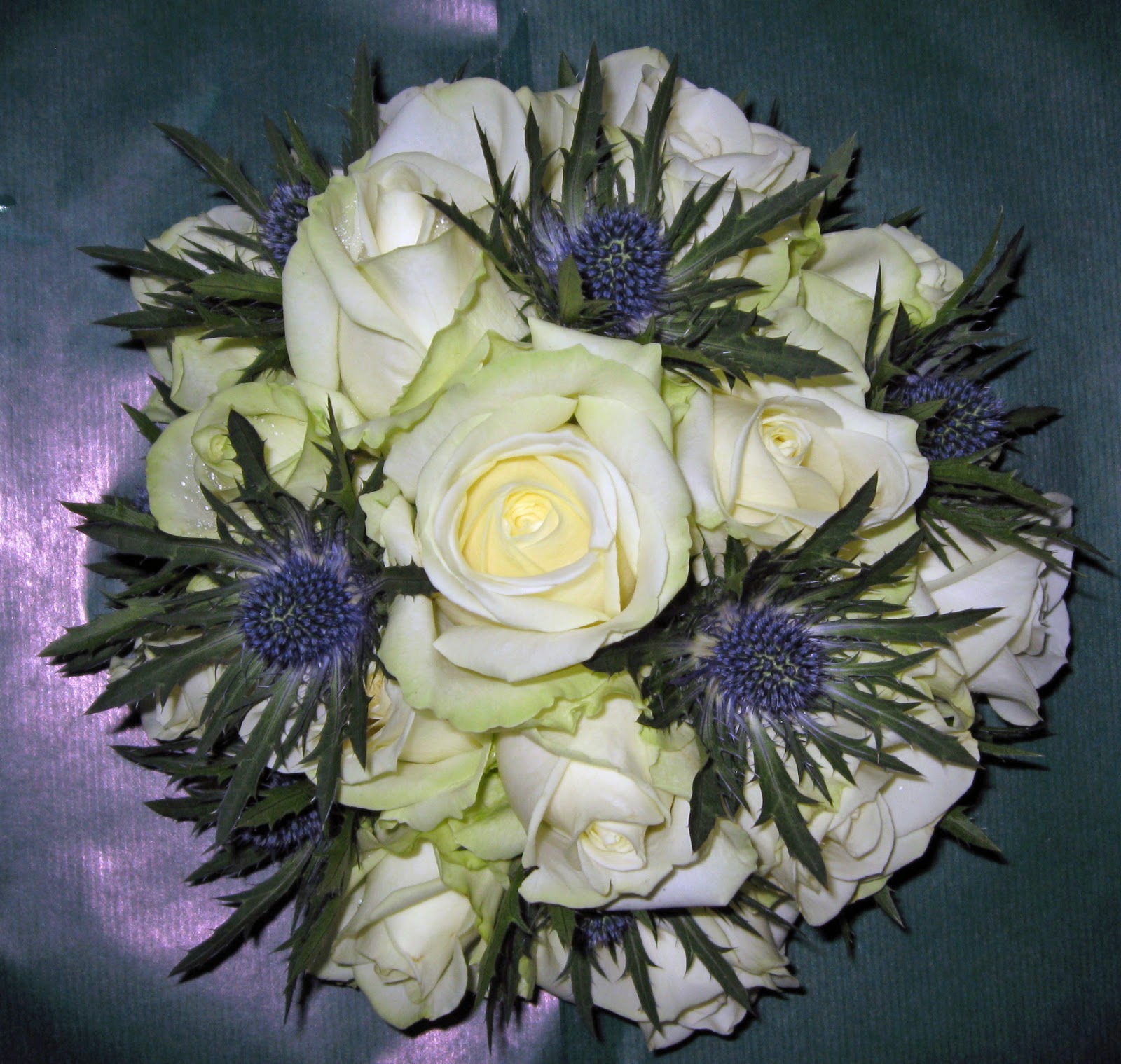 Heather Hartley Dalmahoy Edinburgh, calla bouquets, rose and thistle