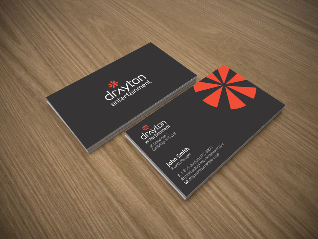 Graphic Design Portfolio Drayton Entertainment Business Card
