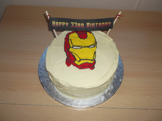 Feminist Cupcakes: Dairy Free Iron Man Birthday Cake