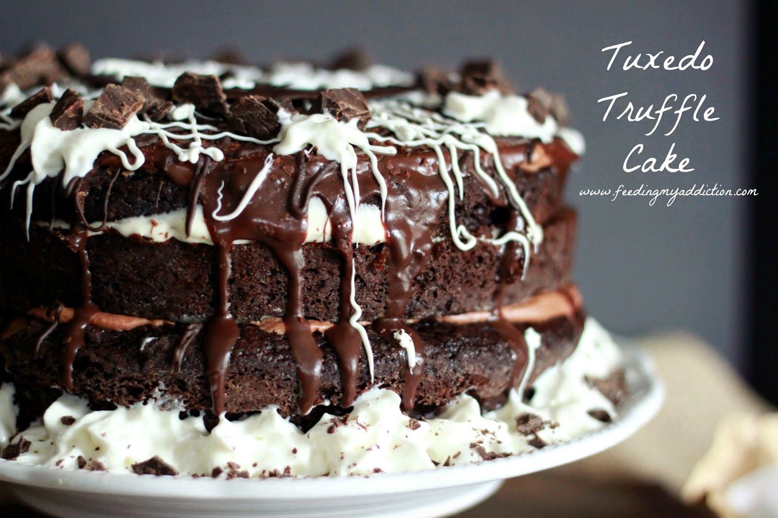 Feeding My Addiction Tuxedo Truffle Cake