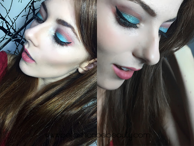 Resultado maquillaje de tarde en tono turquesa con sombras KIKO. Resultado maquillaje de tarde en tono turquesa con sombras KIKO.