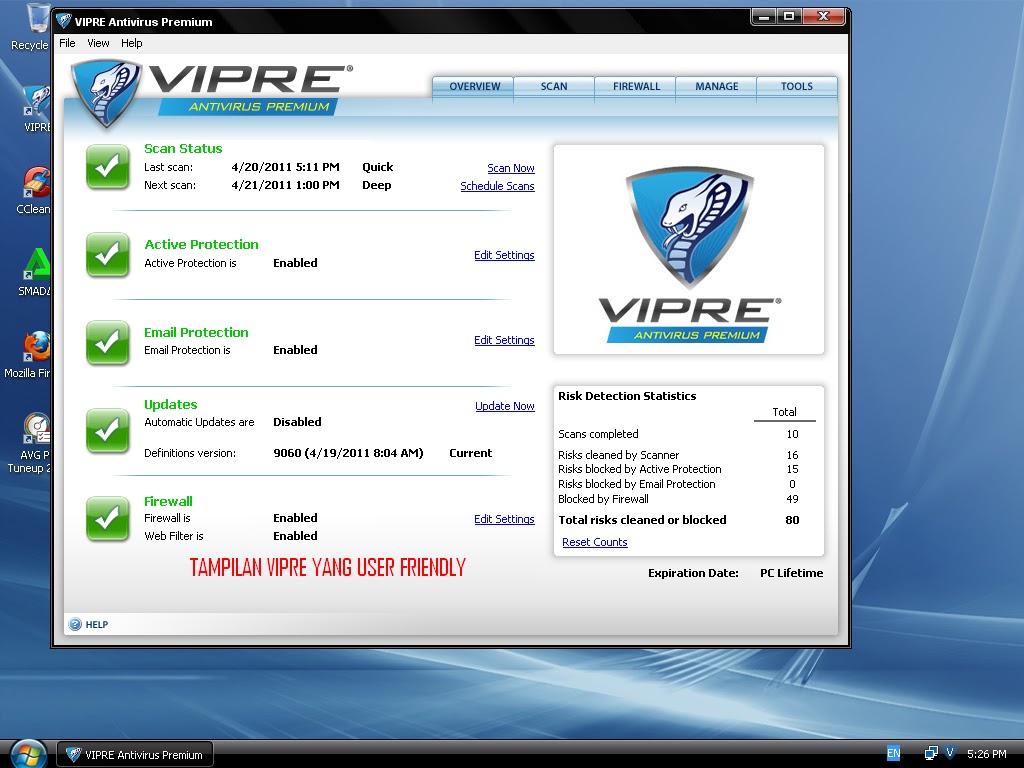 VIPRE Antivirus Premium 4.0 life time cracked VIPRE2