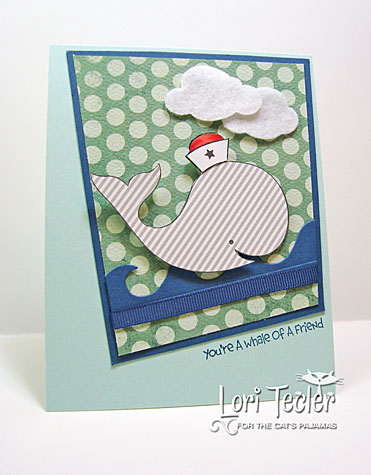 You're a Whale of a Friend card-designed by Lori Tecler/Inking Aloud-stamps and dies from The Cat's Pajamas You're a Whale of a Friend card-designed by Lori Tecler/Inking Aloud-stamps and dies from The Cat's Pajamas