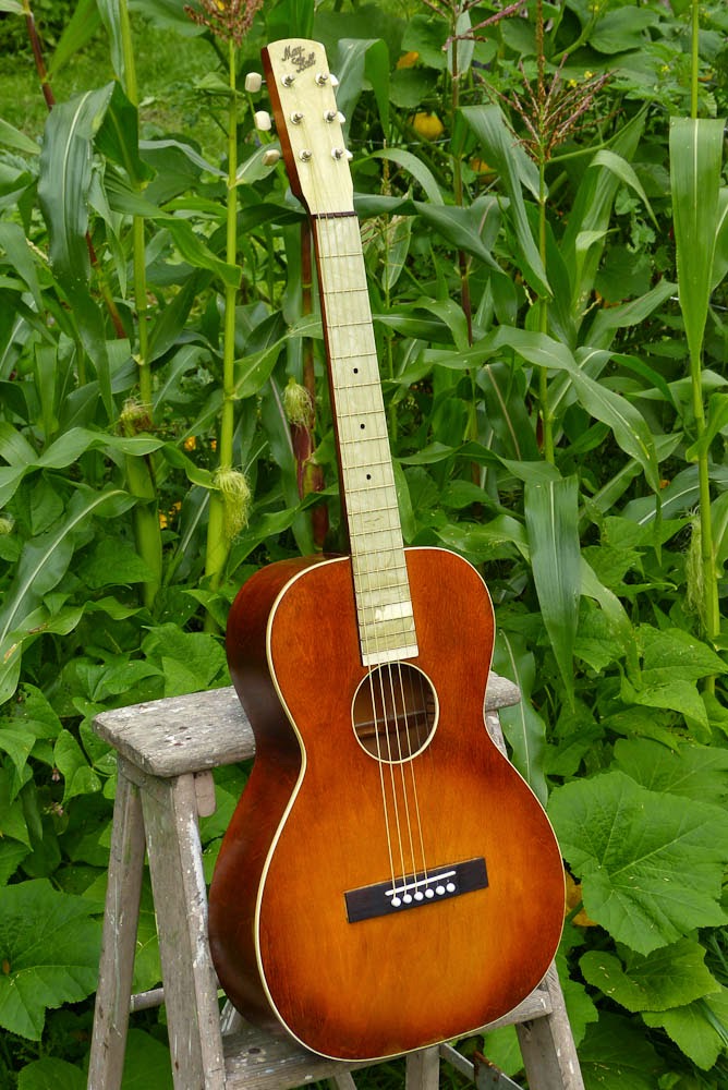 May+Bell+Guitars ... 1935 Slingerland "May-Bell" Pearloid-board Parlor Guitar