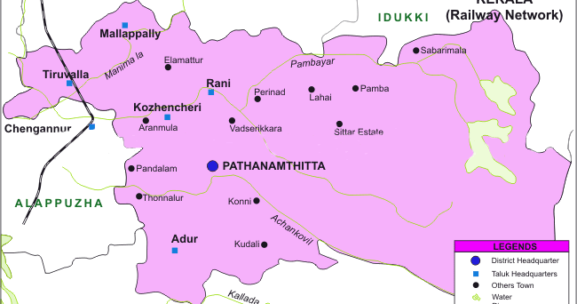 Ernakulam To Pathanamthitta Route Map Rail-Map-India: Pathanamthitta Railways Map