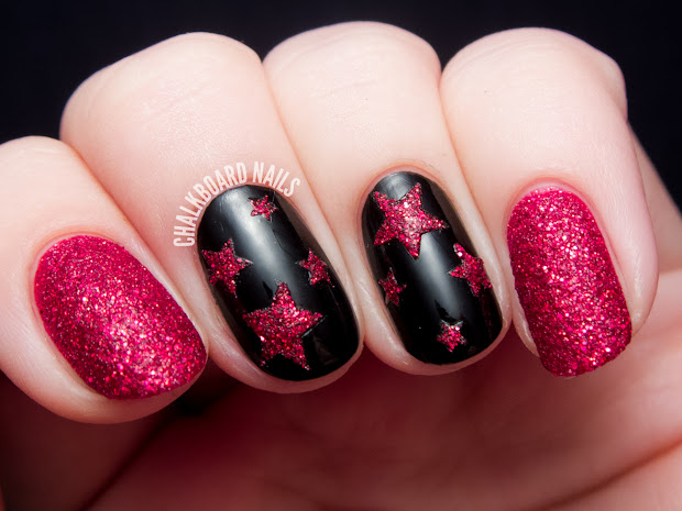 textured ruby stars chalkboard