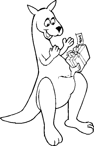 Printable Kangaroo Coloring Pages for Kids