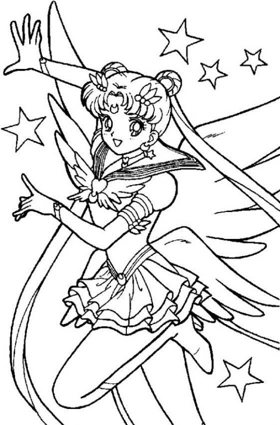 SAILOR MOON PARA COLOREAR Dibujo de Sailor Moon para colorear