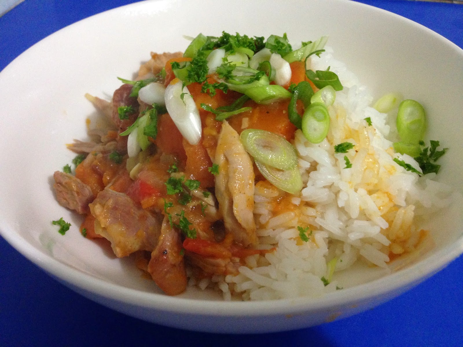 salt sugar & i Spicy Meat Gumbo from Jamie's America.