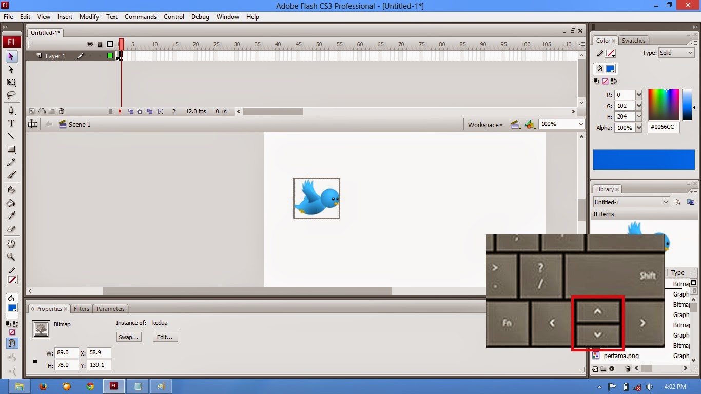 Cara Membuat Animasi Burung Twitter Dengan Flash Cara Membuat Animasi Burung Twitter Dengan Flash