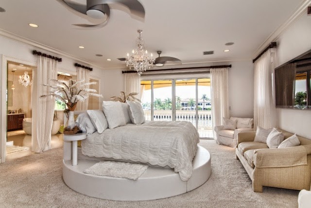 luxury bedroom ideas furnishings white round pedestal crystal chandelier