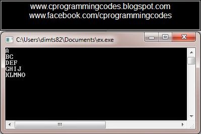 Floyd Pattern In C | output of floyd algorithm character pattern in c Floyd Pattern In C | output of floyd algorithm character pattern in c