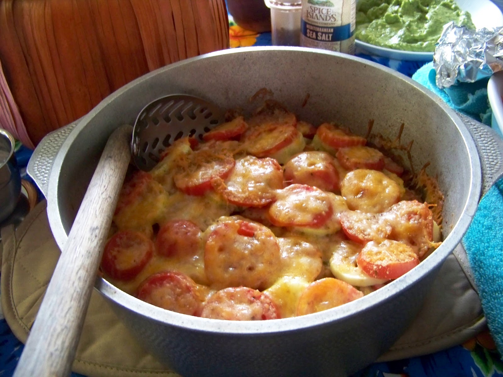 Potluck Birthday Dinner, Hawaiian Chile Sid's Sea Palm Cooking