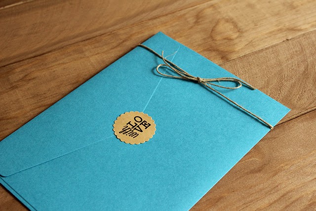 invitaciones de boda originales sobres azul cyan hermanasbolenashop