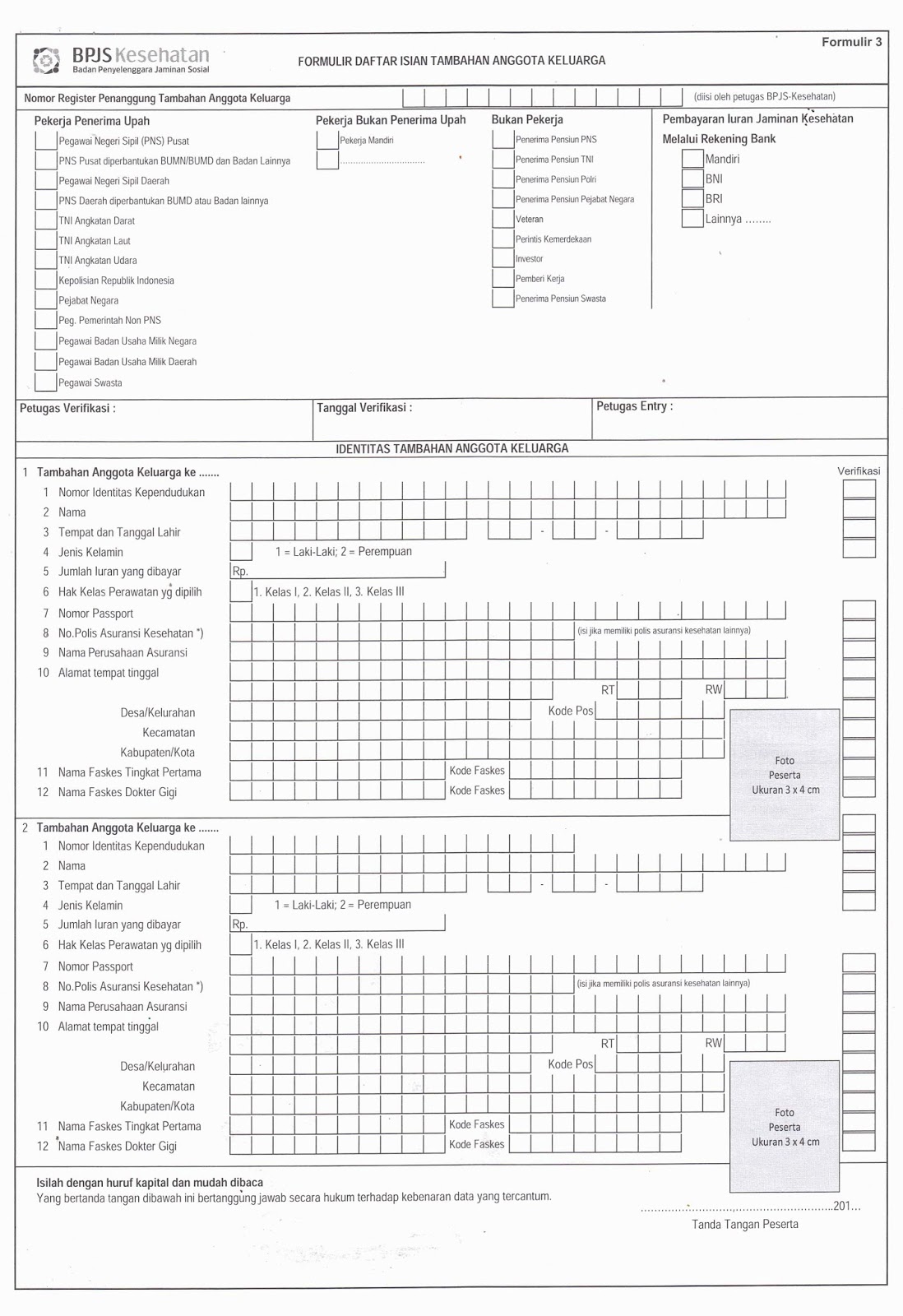 FORMULIR PENDAFTARAN BPJS KIM MOJO SURABAYA