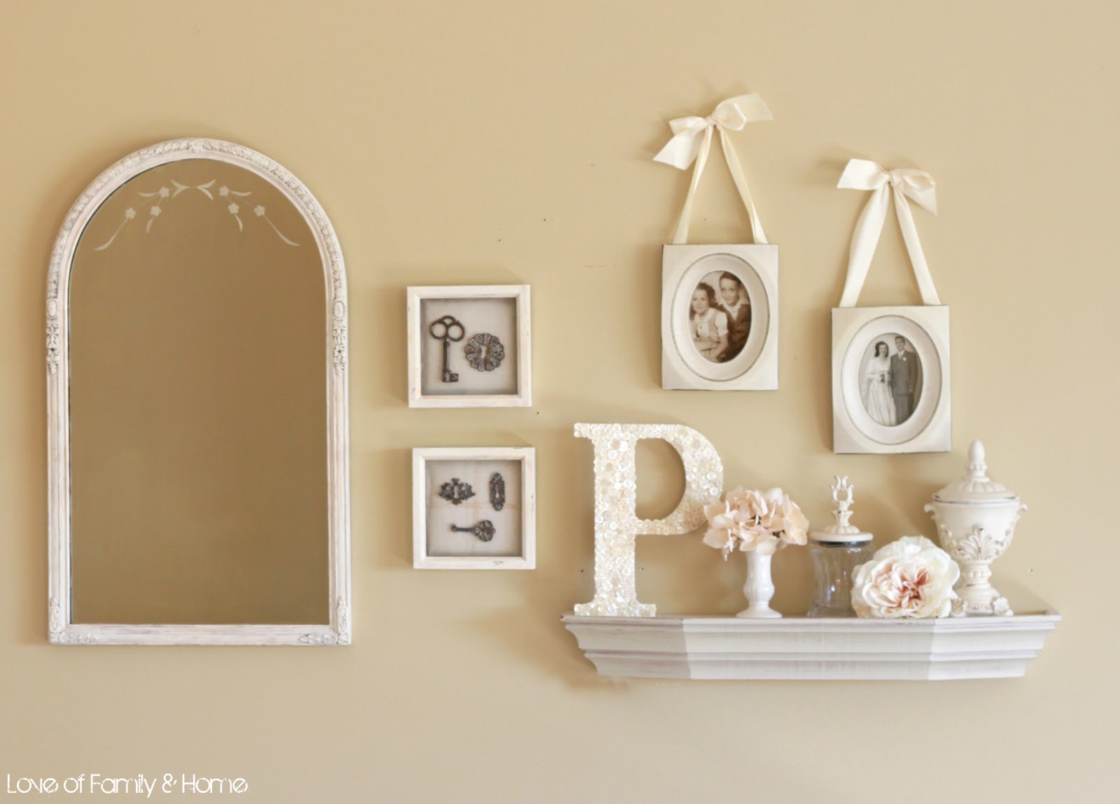 diy button covered monogram