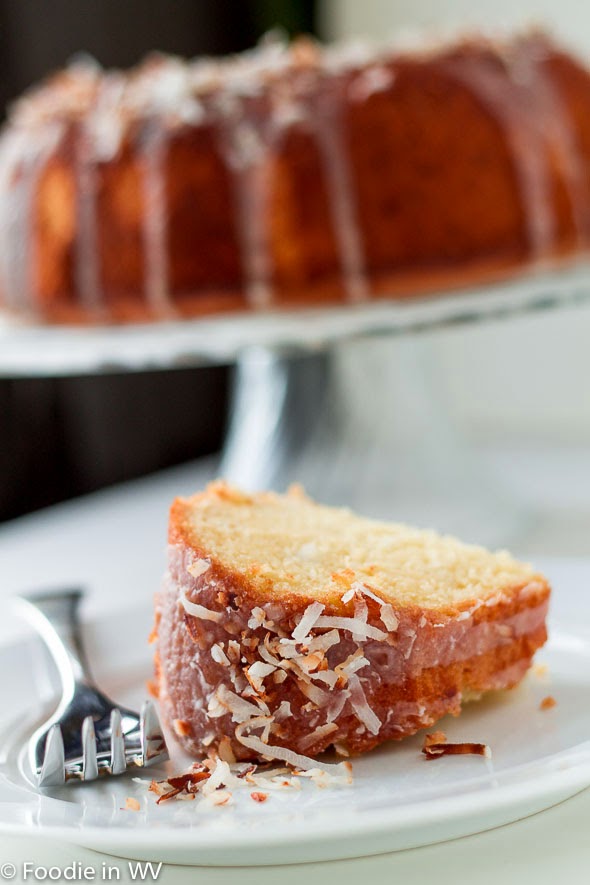 Coconut Chiffon Bundt Cake with Coconut Frosting Foodie in WV