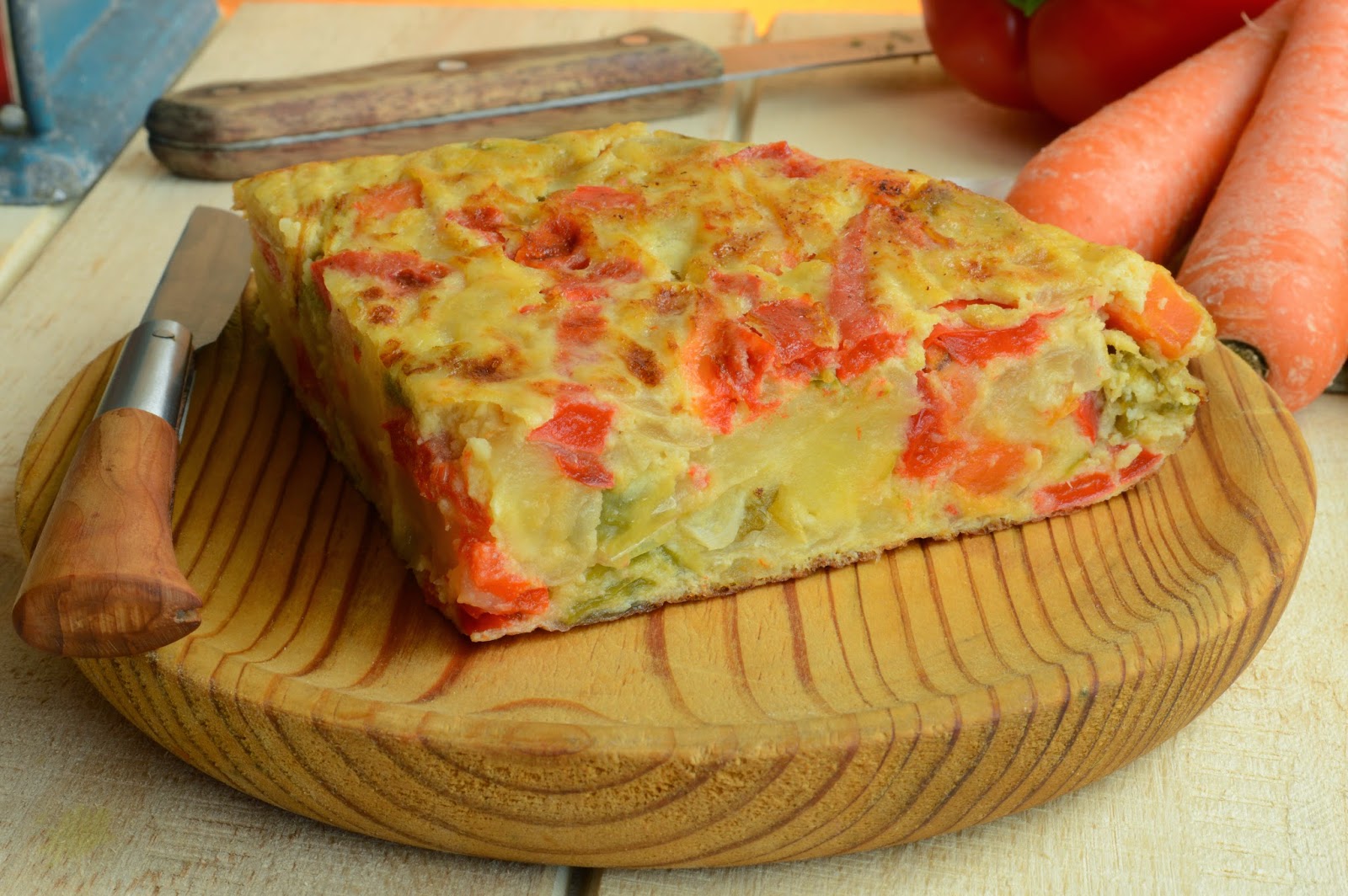 Las recetas de Noe Tortilla de vegetales y patatas