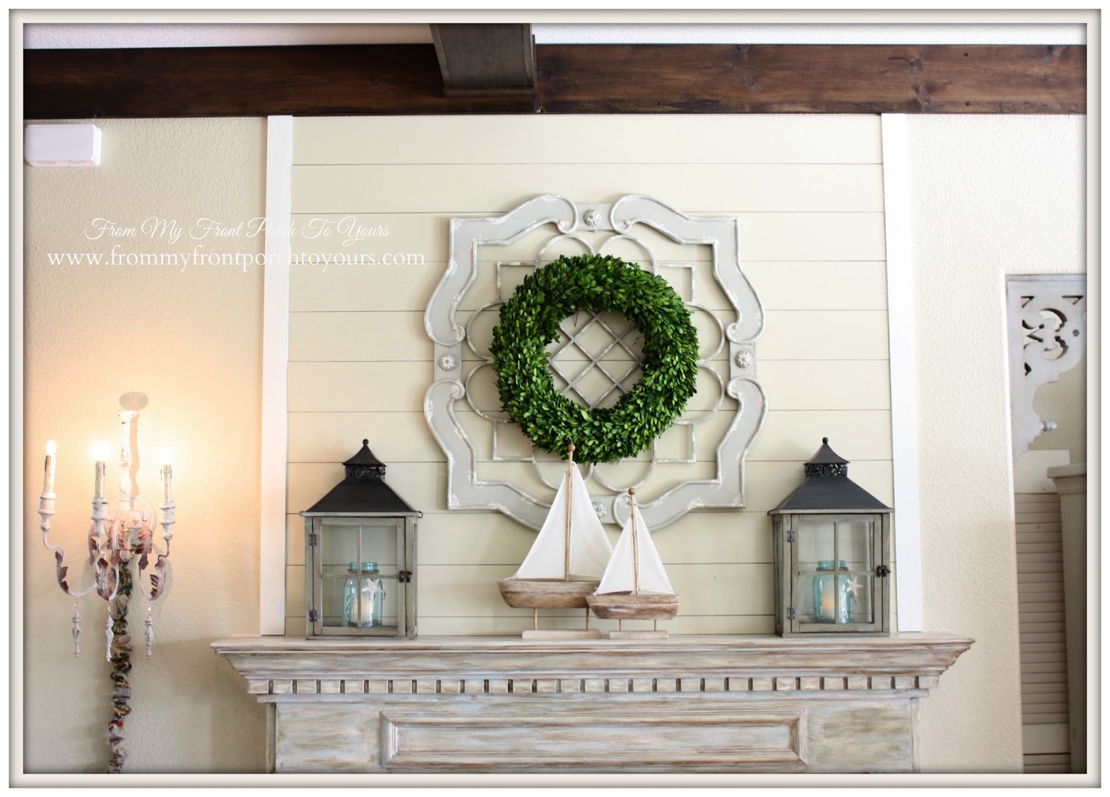 From My Front Porch To Yours: Simple Nautical Summer Mantel