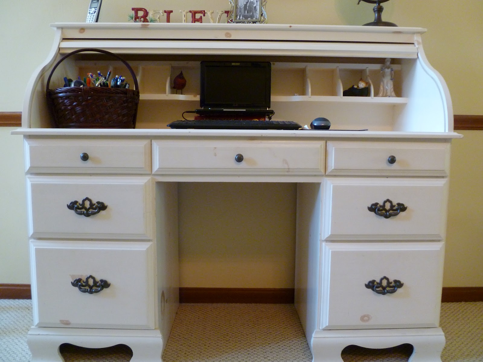 Update a Desk with Spray Paint Joyful Homemaking