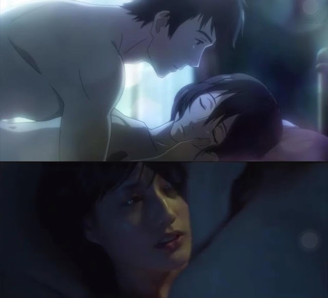 In the manga/anime, they do it in a more relaxed situation at Satomi's home. Guess where they do it in this movie. parasyte sex scene