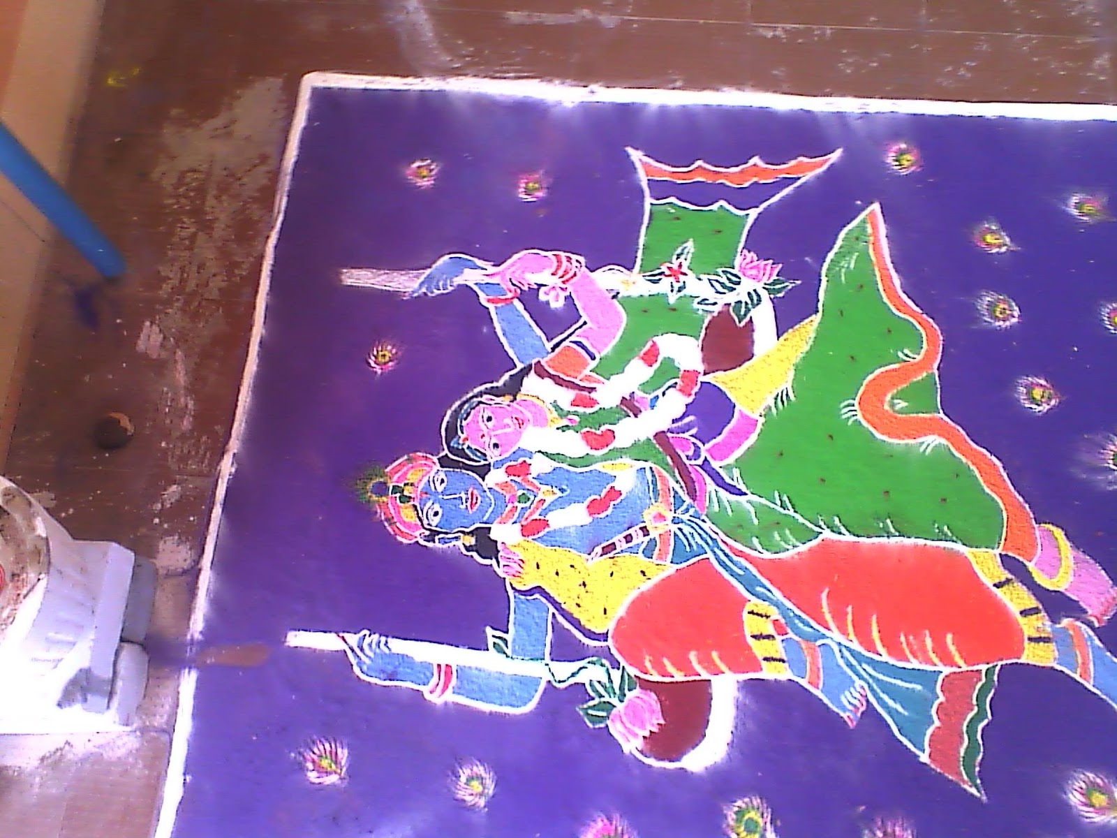 19 Special Radhe Krishna Rangoli for Krishna Janmastami