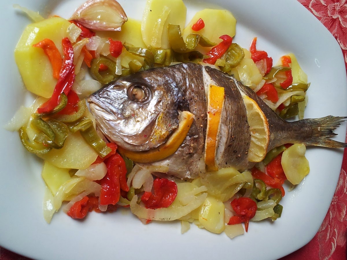 Dorada Al Horno Con Verduras