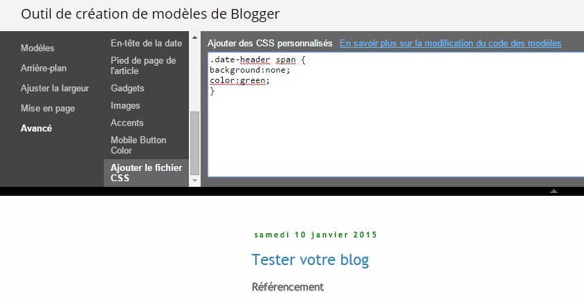 outil de création de modèle
