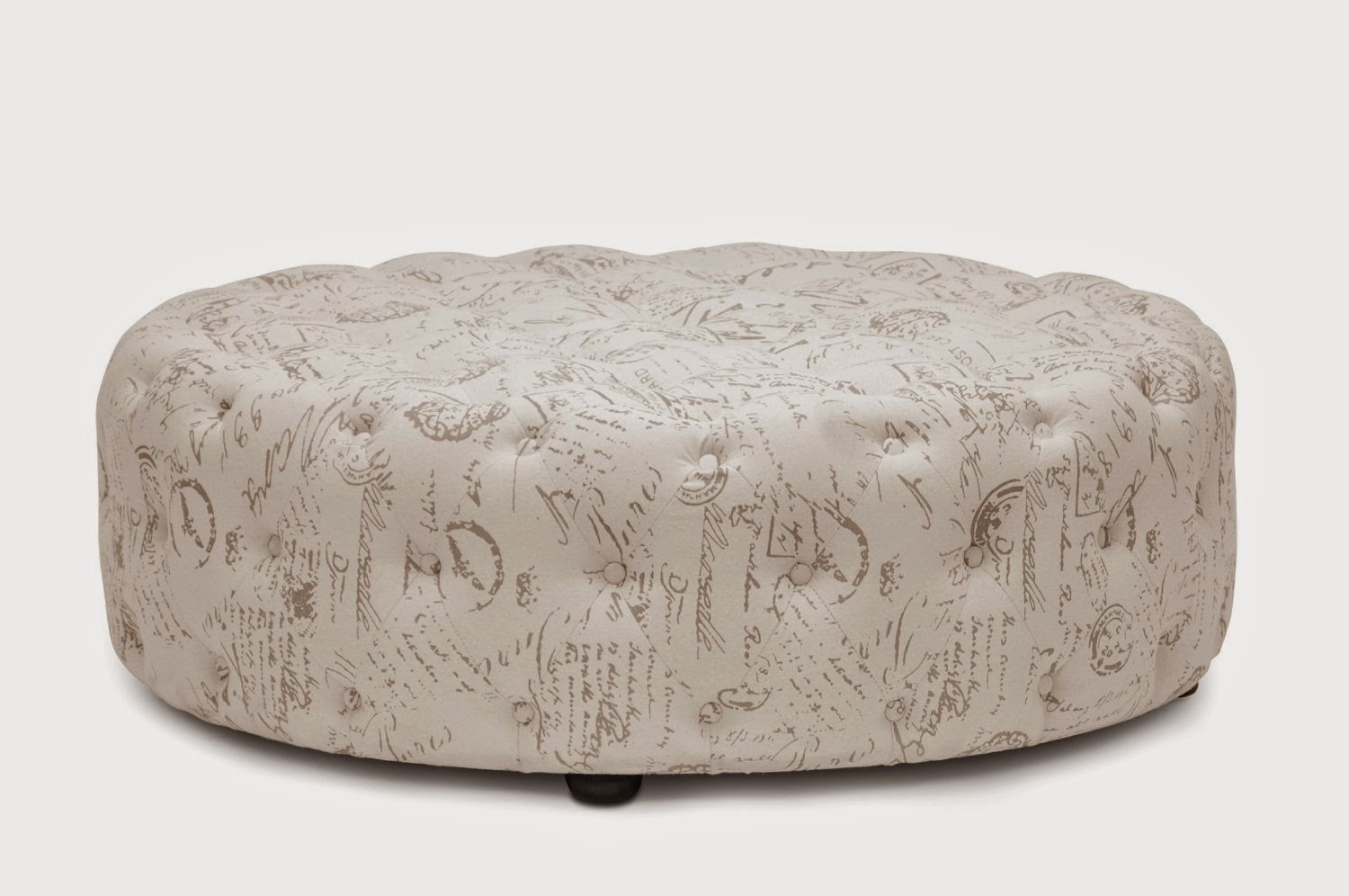 Round Ottoman Coffee Table: Round Tufted Ottoman Coffee Table Baxton Beige round tufted ottoman coffee table - Round Ottoman Coffee Table: Round Tufted Ottoman Coffee Table