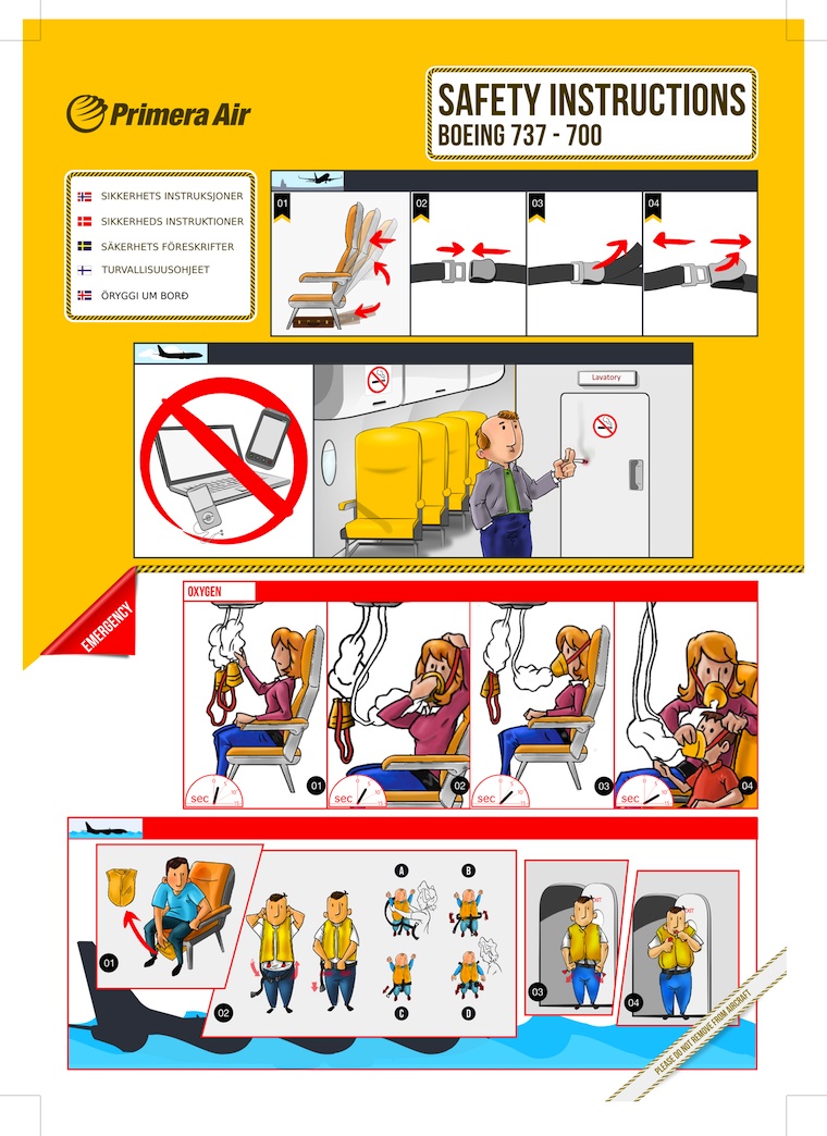 Aircraft Safety Card Design Aircraft Safety Card Design