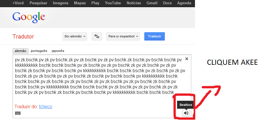 ❦ кιтѕυηє ❦ : Brincadeira do Google Tradutor (BeatBox)