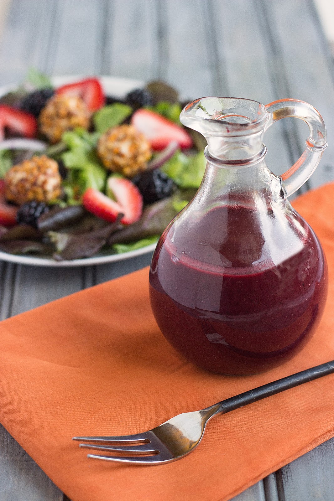 Summer Salad-Blackberry Vinaigrette | Cooking on the Front Burner