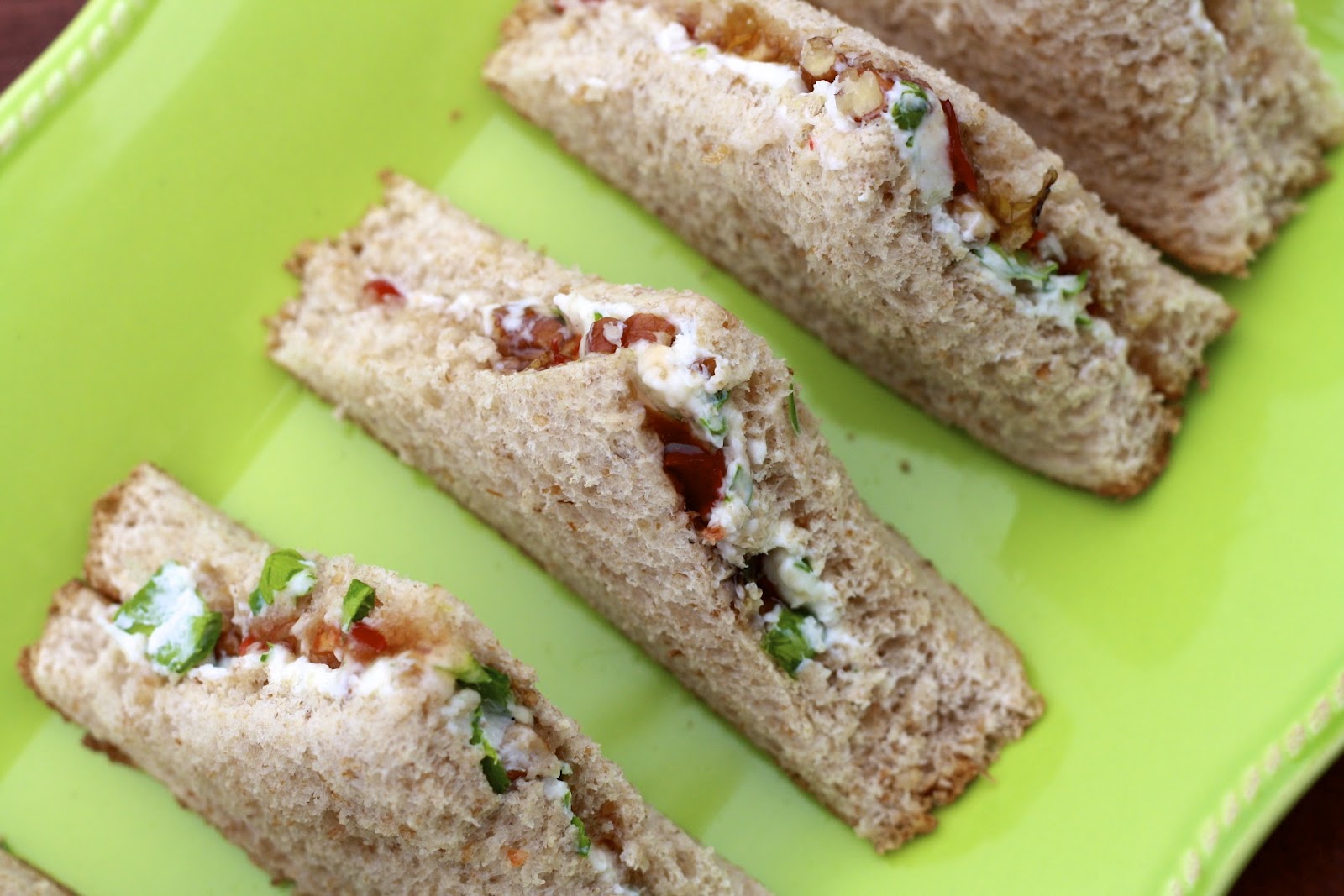 goat cheese finger sandwiches