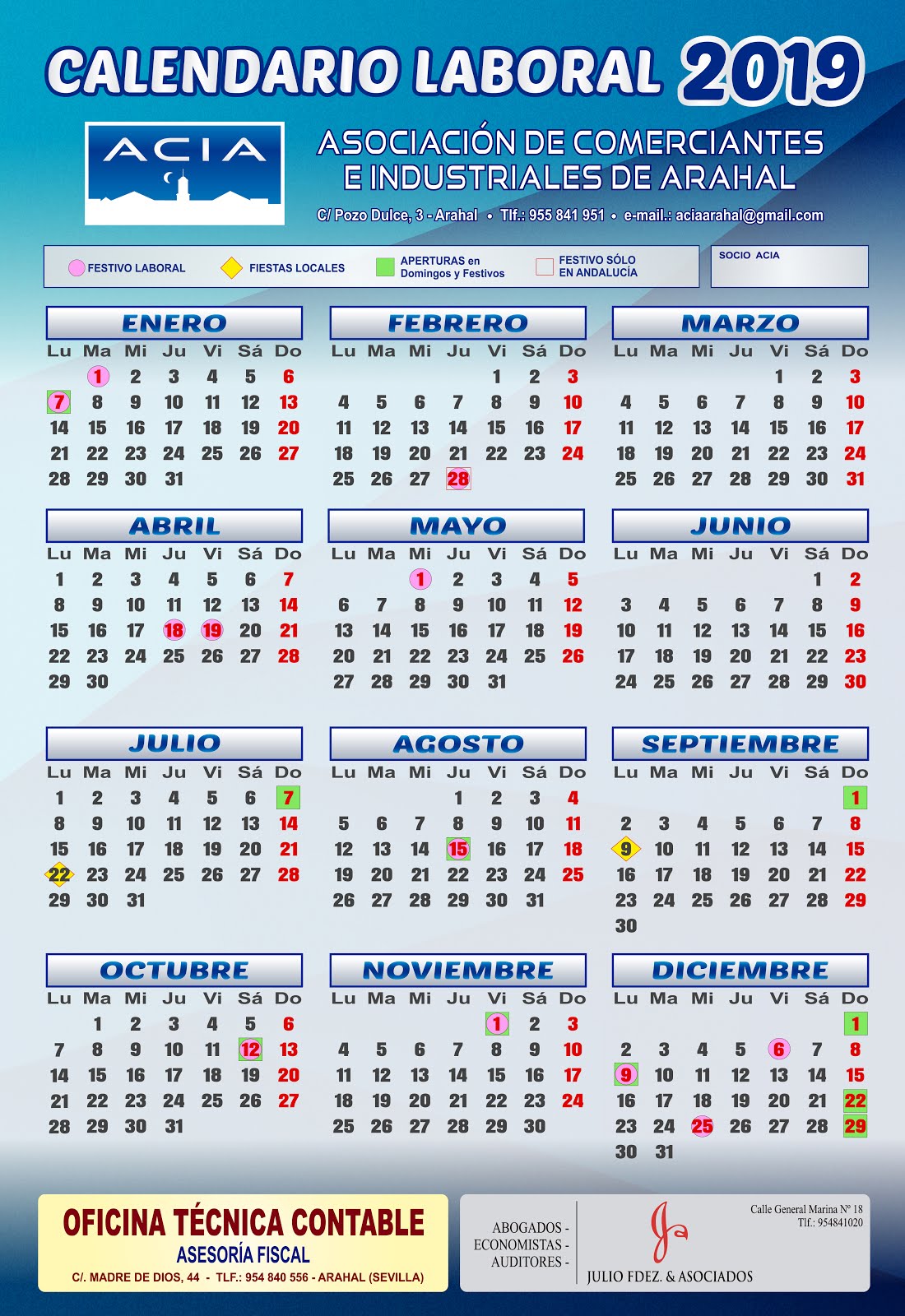 CALENDARIO LABORAL 2019